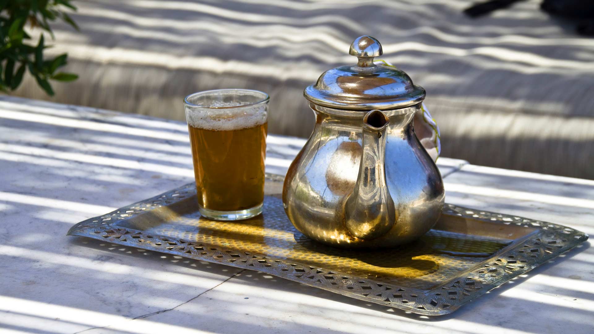 Tea at the Ouzoud waterfalls, Morocco.