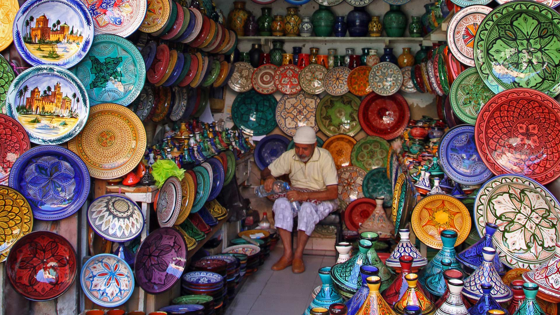 Artesanía en Marrakech, Marruecos