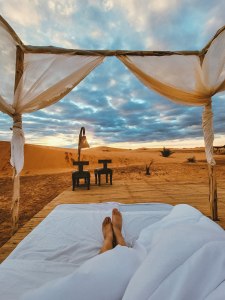 dormir en el desierto